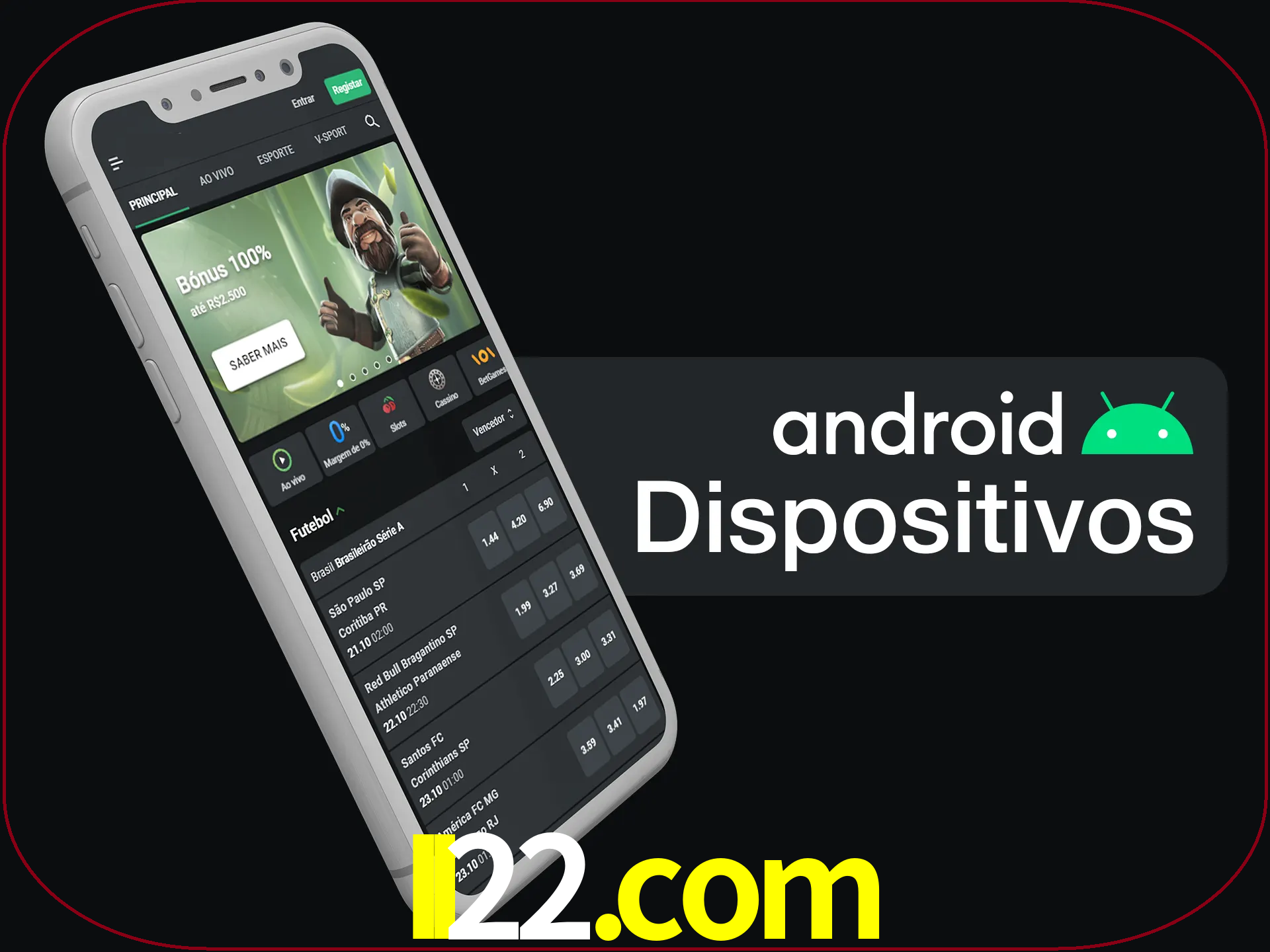 O aplicativo suporta a maioria de todos os dispositivos Android.