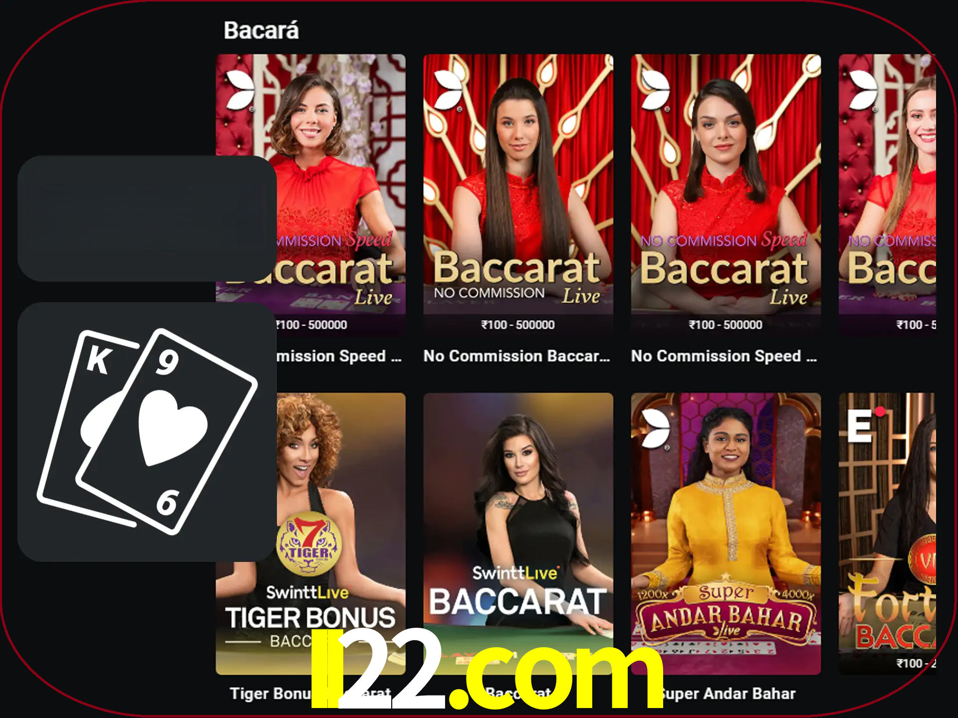 Ganhe muito dinheiro jogando jogos de bacará.