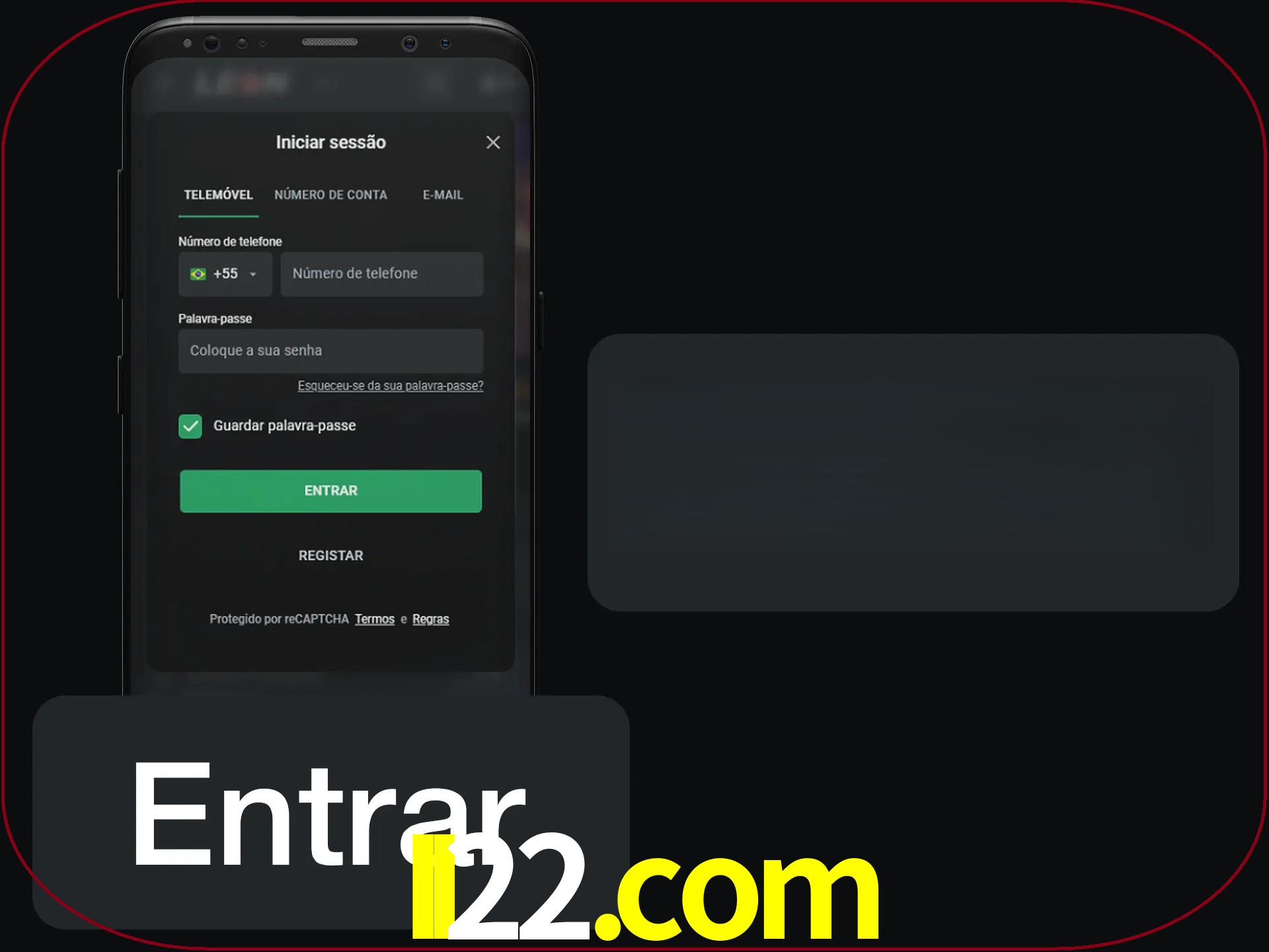 Faça o login para começar a apostar e jogar no cassino.
